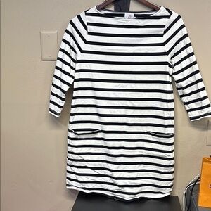 The Nines by HATCH black and white cotton two pocket maternity dress xs